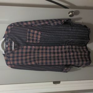 LANDS END BUTTON DOWN FLANNEL TOP 1X NWT
